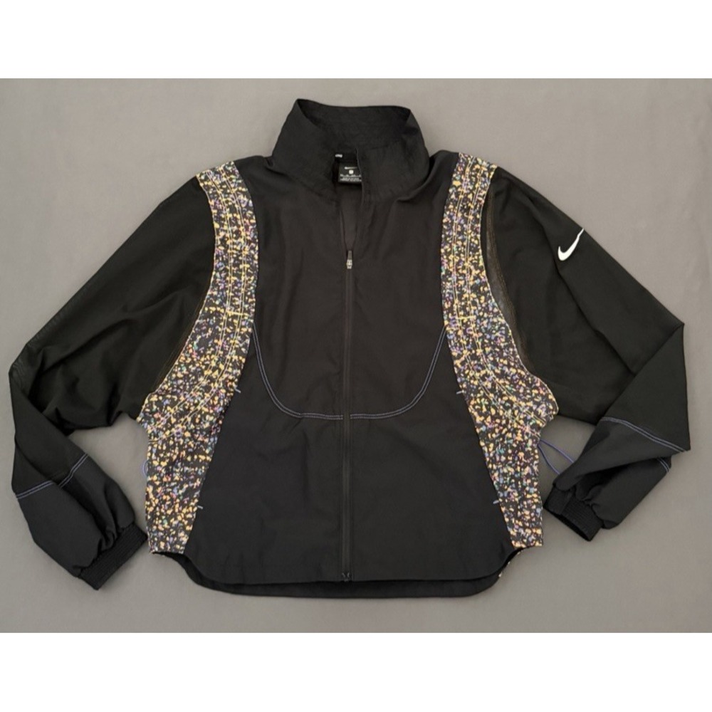 Nike Running Jacket Women's XS Black Icon Clash Sheer Sleeve Packable DD2285 - Picture 3 of 12